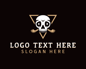 Cigar - Skull Cigar Smoking Pipe logo design