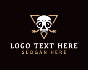 Skull Cigar Smoking Pipe Logo