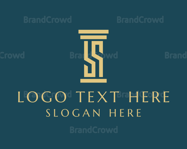 Law Firm Pillar Letter S Logo