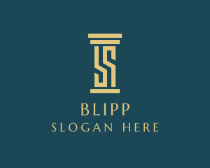 Trading - Law Firm Pillar Letter S logo design