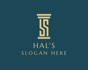 Notary - Law Firm Pillar Letter S logo design