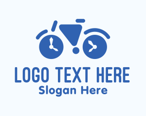 Timer - Geometric Time Bike logo design