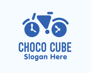 Cycling Team - Geometric Time Bike logo design
