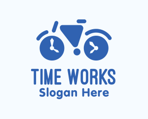 Time - Geometric Time Bike logo design