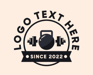 Weightlifter - Kettlebell Barbell Gym logo design