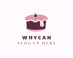 Cherry Dessert Cake Logo