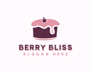 Cherry Dessert Cake logo design