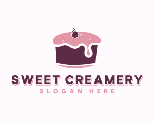 Cherry Dessert Cake logo design