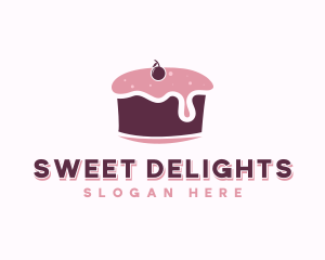 Cherry Dessert Cake logo design