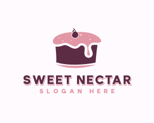 Cherry Dessert Cake logo design