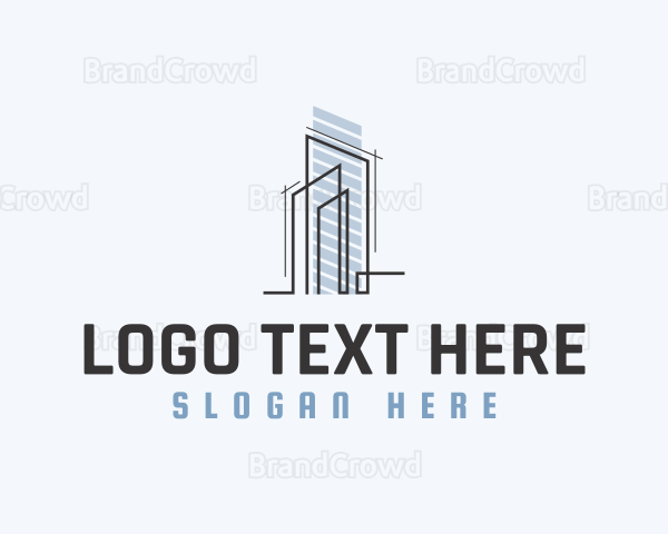 Skyscraper Building Infrastructure Logo