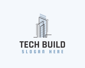 Infrastructure - Skyscraper Building Infrastructure logo design