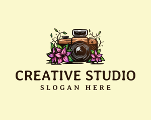 Floral Camera Studio logo design