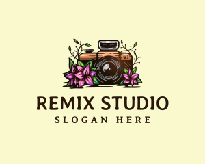 Floral Camera Studio logo design