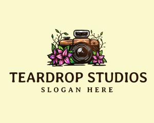 Floral Camera Studio logo design