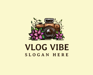 Floral Camera Studio logo design