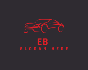 Racer - Red Sports Car Garage logo design