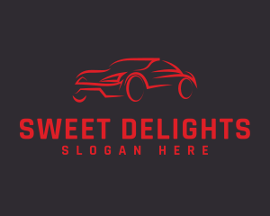 Car Service - Red Sports Car Garage logo design