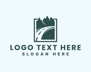 Moving - Travel Road Mountains logo design