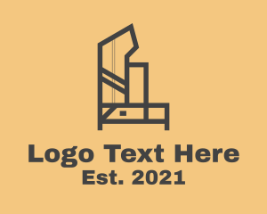 Furniture-maker - Modern Storage Unit logo design