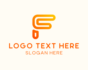 Initial - Gradient Modern Letter F logo design