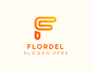 Gradient Modern Letter F logo design