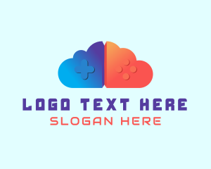 Gaming-lounge - Cloud Controller Joypad logo design