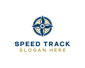 Tracking Route Compass logo design
