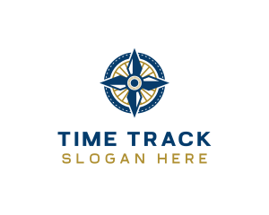 Tracking Route Compass logo design