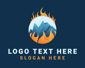 Sustainable - Hot & Cold Mountain logo design