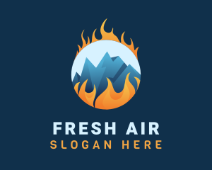 Hot & Cold Mountain logo design