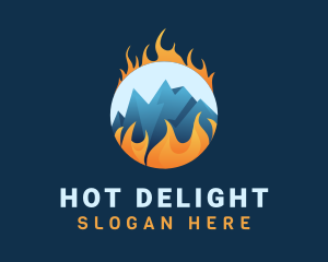 Hot & Cold Mountain logo design