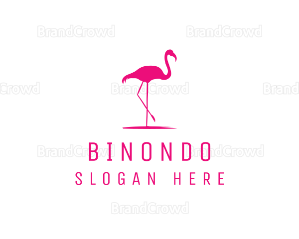 Pink Flamingo Silhouette Logo