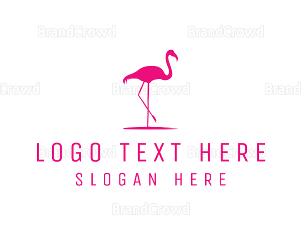 Pink Flamingo Silhouette Logo