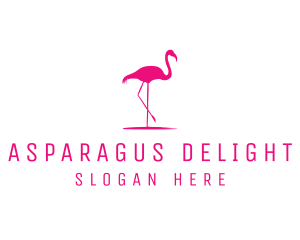 Pink Flamingo Silhouette logo design