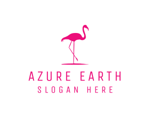 Pink Flamingo Silhouette logo design