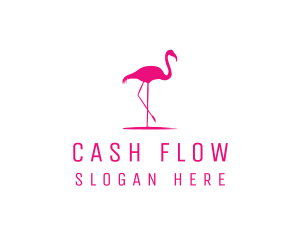 Pink Flamingo Silhouette logo design