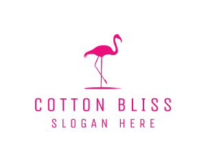 Pink Flamingo Silhouette logo design