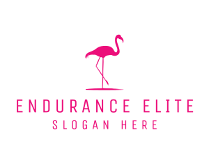 Pink Flamingo Silhouette logo design