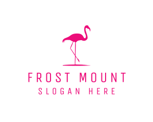 Pink Flamingo Silhouette logo design