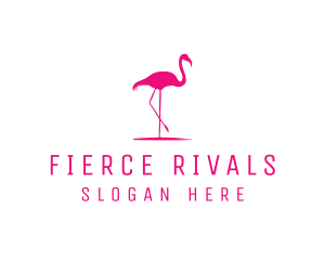 Pink Flamingo Silhouette logo design