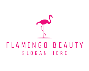 Flamingo - Pink Flamingo Silhouette logo design