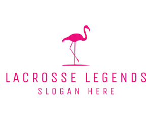 Pink Flamingo Silhouette logo design