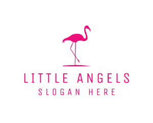 Pink Flamingo Silhouette logo design