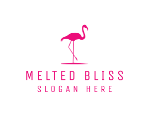 Pink Flamingo Silhouette logo design