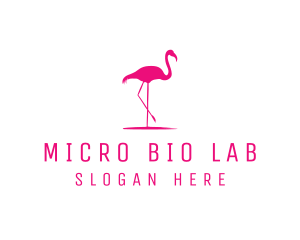 Pink Flamingo Silhouette logo design