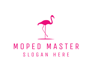 Pink Flamingo Silhouette logo design