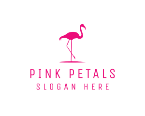 Pink - Pink Flamingo Silhouette logo design