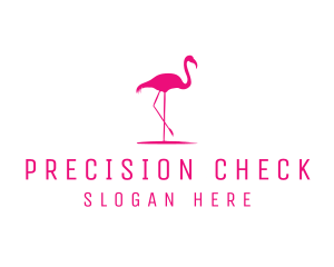 Pink Flamingo Silhouette logo design