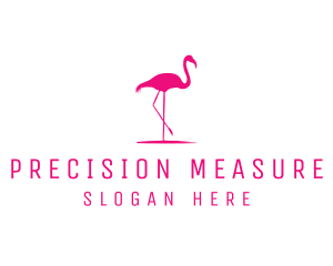 Pink Flamingo Silhouette logo design